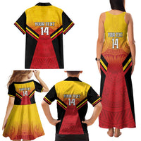 Papua New Guinea Rugby Custom Family Matching Tank Maxi Dress and Hawaiian Shirt Go PNG Hunters Polynesian Pattern - Polynesian Pride