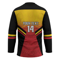 Papua New Guinea Rugby Custom Hockey Jersey Go PNG Hunters Polynesian Pattern - Polynesian Pride