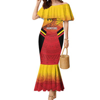 Papua New Guinea Rugby Custom Mermaid Dress Go PNG Hunters Polynesian Pattern - Polynesian Pride