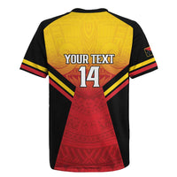 Papua New Guinea Rugby Custom Rugby Jersey Go PNG Hunters Polynesian Pattern - Polynesian Pride