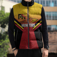 Papua New Guinea Rugby Custom Sleeveless Puffer Jacket Go PNG Hunters Polynesian Pattern - Polynesian Pride
