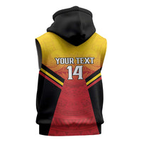Papua New Guinea Rugby Custom Sleeveless Zip Hoodie Go PNG Hunters Polynesian Pattern - Polynesian Pride