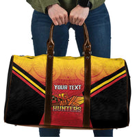 Papua New Guinea Rugby Custom Travel Bag Go PNG Hunters Polynesian Pattern - Polynesian Pride