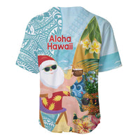 Aloha Hawaii Mele Kalikimaka Baseball Jersey Chilling Santa With Pineapple - Polynesian Pattern LT14 - Polynesian Pride