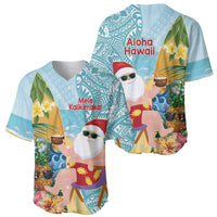 Aloha Hawaii Mele Kalikimaka Baseball Jersey Chilling Santa With Pineapple - Polynesian Pattern LT14 - Polynesian Pride