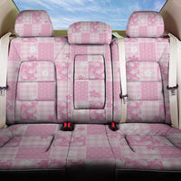 Pink Palaka Japanese Patterns Back Car Seat Cover Koi Fish Asanoha Sakura Patchwork Stylized - Polynesian Pride