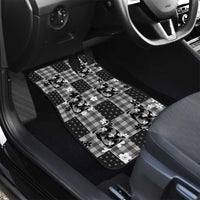 Black Palaka Japanese Patterns Car Mats Koi Fish Asanoha Sakura Patchwork Stylized - Polynesian Pride