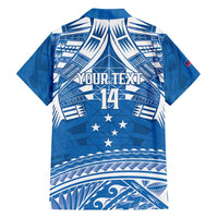 Toa Samoa Rugby Custom Family Matching Tank Maxi Dress and Hawaiian Shirt Uso aso uma Samoan Pattern Blue - Polynesian Pride