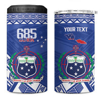 Personalised Samoa 685 4 in 1 Can Cooler Tumbler Samoan Pride Coat Of Arms - Polynesian Pride