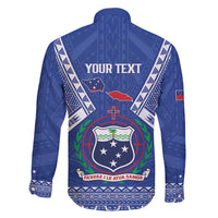 Personalised Samoa 685 Family Matching Long Sleeve Bodycon Dress and Hawaiian Shirt Samoan Pride Coat Of Arms - Polynesian Pride