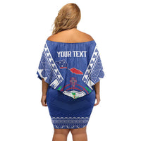 Personalised Samoa 685 Family Matching Off Shoulder Short Dress and Hawaiian Shirt Samoan Pride Coat Of Arms - Polynesian Pride