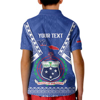 Personalised Samoa 685 Kid Polo Shirt Samoan Pride Coat Of Arms - Polynesian Pride
