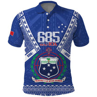 Personalised Samoa 685 Polo Shirt Samoan Pride Coat Of Arms - Polynesian Pride