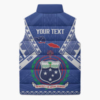 Personalised Samoa 685 Sleeveless Puffer Jacket Samoan Pride Coat Of Arms - Polynesian Pride
