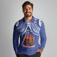 Toa Samoa Rugby Long Sleeve Polo Shirt 685 Pride Tanoa Ula Fala - Polynesian Pride