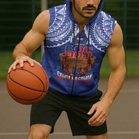 Toa Samoa Rugby Sleeveless Zip Hoodie 685 Pride Tanoa Ula Fala - Polynesian Pride