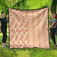 Orange Chiffon Aloha Hawaii Tiki Quilt Tropical Plumeria - Seamless Style