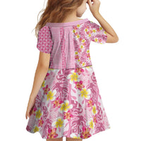 Pastel Magenta Aloha Hawaii Tiki Family Matching Mermaid Dress and Hawaiian Shirt Tropical Plumeria - Seamless Style