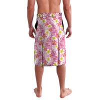 Pastel Magenta Aloha Hawaii Tiki Lavalava Tropical Plumeria - Seamless Style