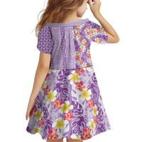 Lush Lilac Aloha Hawaii Tiki Family Matching Tank Maxi Dress and Hawaiian Shirt Tropical Plumeria - Seamless Style LT14 - Polynesian Pride