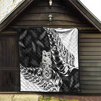 Aotearoa Manaia NZ Maori Silver Fern Quilt