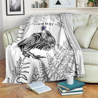 Custom New Zealand Kiwi Football Blanket Aotearoa Silver Fern