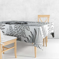 Custom New Zealand Kiwi Football Tablecloth Aotearoa Silver Fern