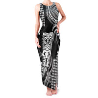 Hawaii Ku God Family Matching Tank Maxi Dress and Hawaiian Shirt Kakau Mix Polynesian Tattoo