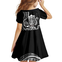 Black Hawaii Kanaloa God Family Matching Puletasi and Hawaiian Shirt Hawaiian Octopus LT14 - Polynesian Pride
