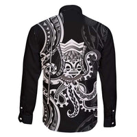 Black Hawaii Kanaloa God Family Matching Puletasi and Hawaiian Shirt Hawaiian Octopus LT14 - Polynesian Pride