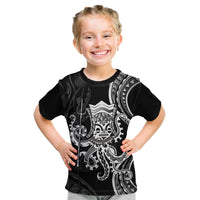 Black Hawaii Kanaloa God Kid T Shirt Hawaiian Octopus