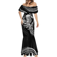 Black Hawaii Kanaloa God Mermaid Dress Hawaiian Octopus