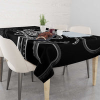 Black Hawaii Kanaloa God Tablecloth Hawaiian Octopus