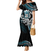 Turquoise Hawaii Kanaloa God Family Matching Mermaid Dress and Hawaiian Shirt Hawaiian Octopus