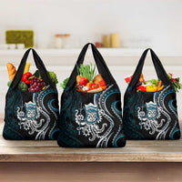 Turquoise Hawaii Kanaloa God Grocery Bag Hawaiian Octopus