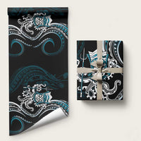 Turquoise Hawaii Kanaloa God Wrapping Paper Hawaiian Octopus - Polynesian Pride