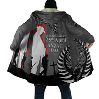 New Zealand ANZAC Day Cloak 25th April Silver Fern With Poppy - Polynesian Pride