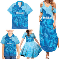 Aloha Hawaii Molokai Island Family Matching Summer Maxi Dress and Hawaiian Shirt Hibiscus Tribal Honu Hawaiian Tattoo