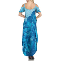 Aloha Hawaii Molokai Island Family Matching Summer Maxi Dress and Hawaiian Shirt Hibiscus Tribal Honu Hawaiian Tattoo