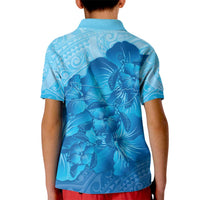 Aloha Hawaii Molokai Island Kid Polo Shirt Hibiscus Tribal Honu Hawaiian Tattoo
