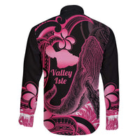 Aloha Hawaii Maui Family Matching Off Shoulder Maxi Dress and Hawaiian Shirt Valley Isle Humpback Whale Black LT14 - Polynesian Pride
