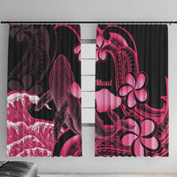 Aloha Hawaii Maui Window Curtain Valley Isle Humpback Whale Black