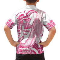 Aloha Hawaii Maui Family Matching Off The Shoulder Long Sleeve Dress and Hawaiian Shirt Valley Isle Humpback Whale White LT14 - Polynesian Pride