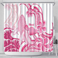 Aloha Hawaii Maui Shower Curtain Valley Isle Humpback Whale White