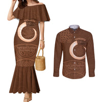 Vanuatu Indipendens Dei Couples Matching Mermaid Dress and Long Sleeve Button Shirt Yumi 44th Sand Drawing Turtle Mix Lapita