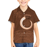 Vanuatu Indipendens Dei Family Matching Off The Shoulder Long Sleeve Dress and Hawaiian Shirt Yumi 44th Sand Drawing Turtle Mix Lapita