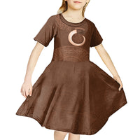 Vanuatu Indipendens Dei Kid Short Sleeve Dress Yumi 44th Sand Drawing Turtle Mix Lapita