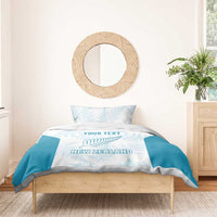 Custom New Zealand Silver Fern Football Bedding Set Come On All White