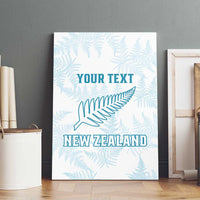 Custom New Zealand Silver Fern Football Canvas Wall Art Come On All White LT14 - Polynesian Pride