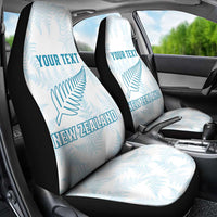 Custom New Zealand Silver Fern Football Car Seat Cover Come On All White